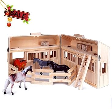 wooden play horse stables