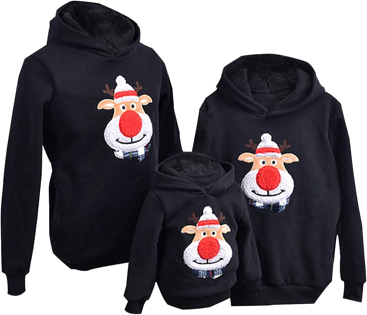 Matching Family Christmas Jumpers Hoodies Set Ugly Xmas Jumpers for
