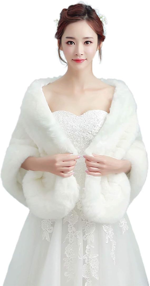 Mantón Chaqueta Punto Novia Ll Abrigo Piel Sintu00e9tica Para