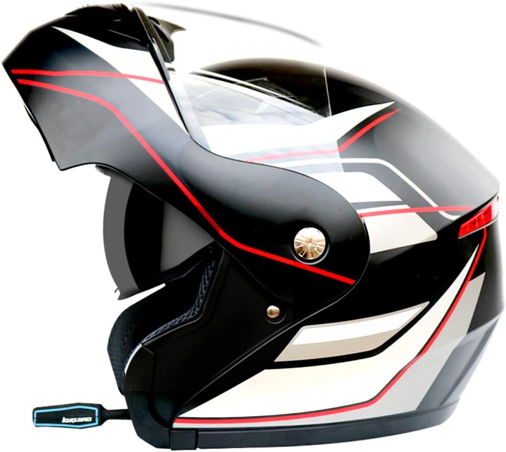 LYJNBB Casques Bluetooth pour Moto Modular Flip Dual Protector Double