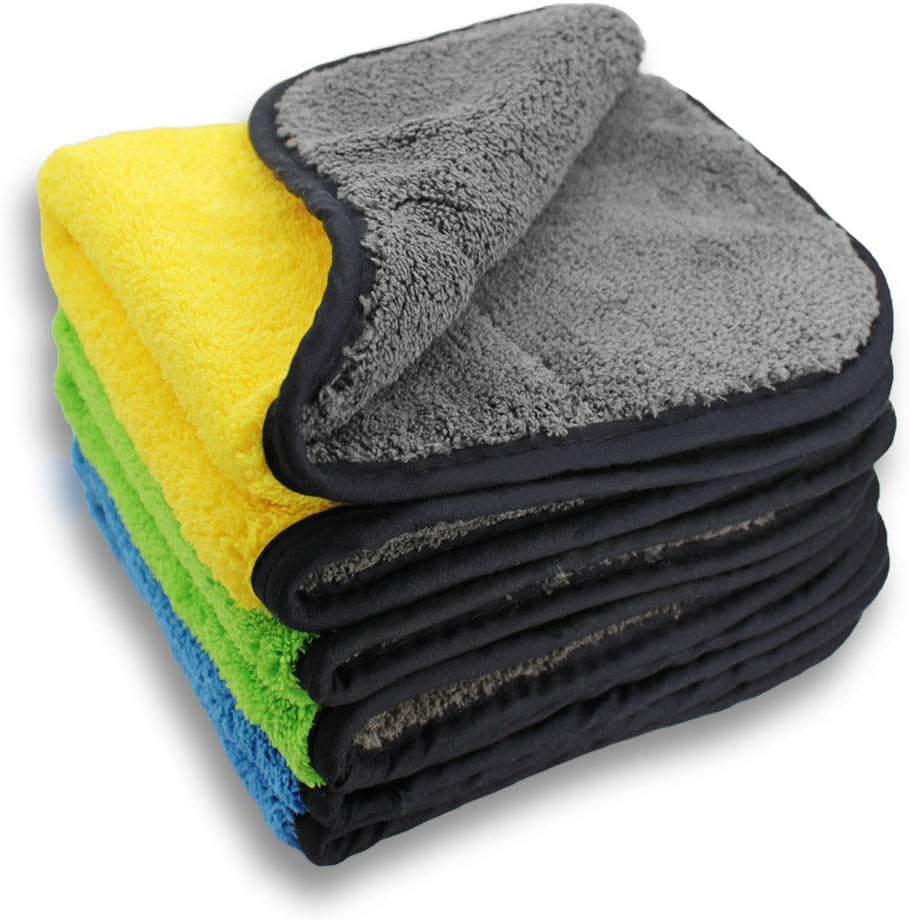 HUYU 3 PCS 840GSM Microfiber Cleaning Cloths