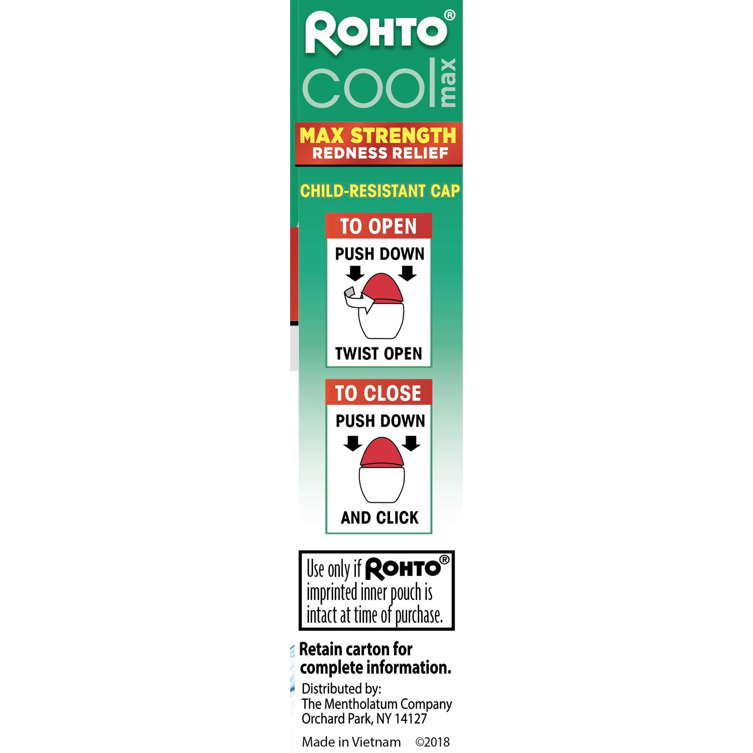 Rohto Cool Max Maximum Redness Relief Cooling Eye Drops 0 4 Ounce