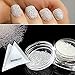 MOPRETTY Nail Art Micro Rhinestone AB Crystal Glass Mini Beads Gardient Dazzling Caviar Beads 3D Nail Decoration 0.6mm 2 Bottle/set + 1pc Free tray
