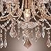 LightInTheBox Elegant Candle Style Crystal Chandelier with 9 Lights Pendent Light Ceiling Light Fixture for Living Room Gold Color Bulb Not Included