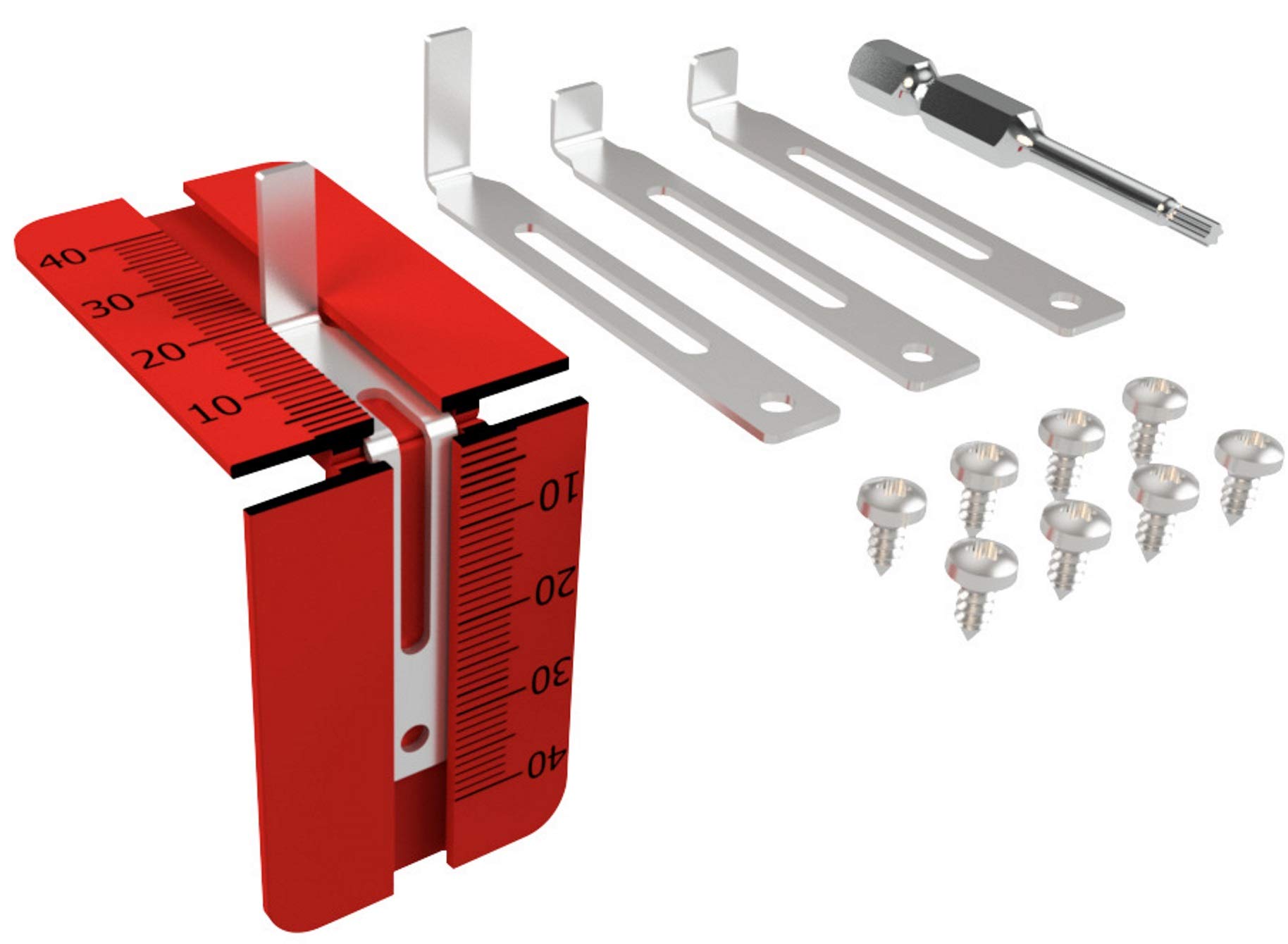 Windhager 03651 Insect Protection Suspension Springs, Hanging Angle, Mounting Bracket for Insect Protection, Clamping Frame, Angle 5-35 mm, Individually Adjustable, Silver