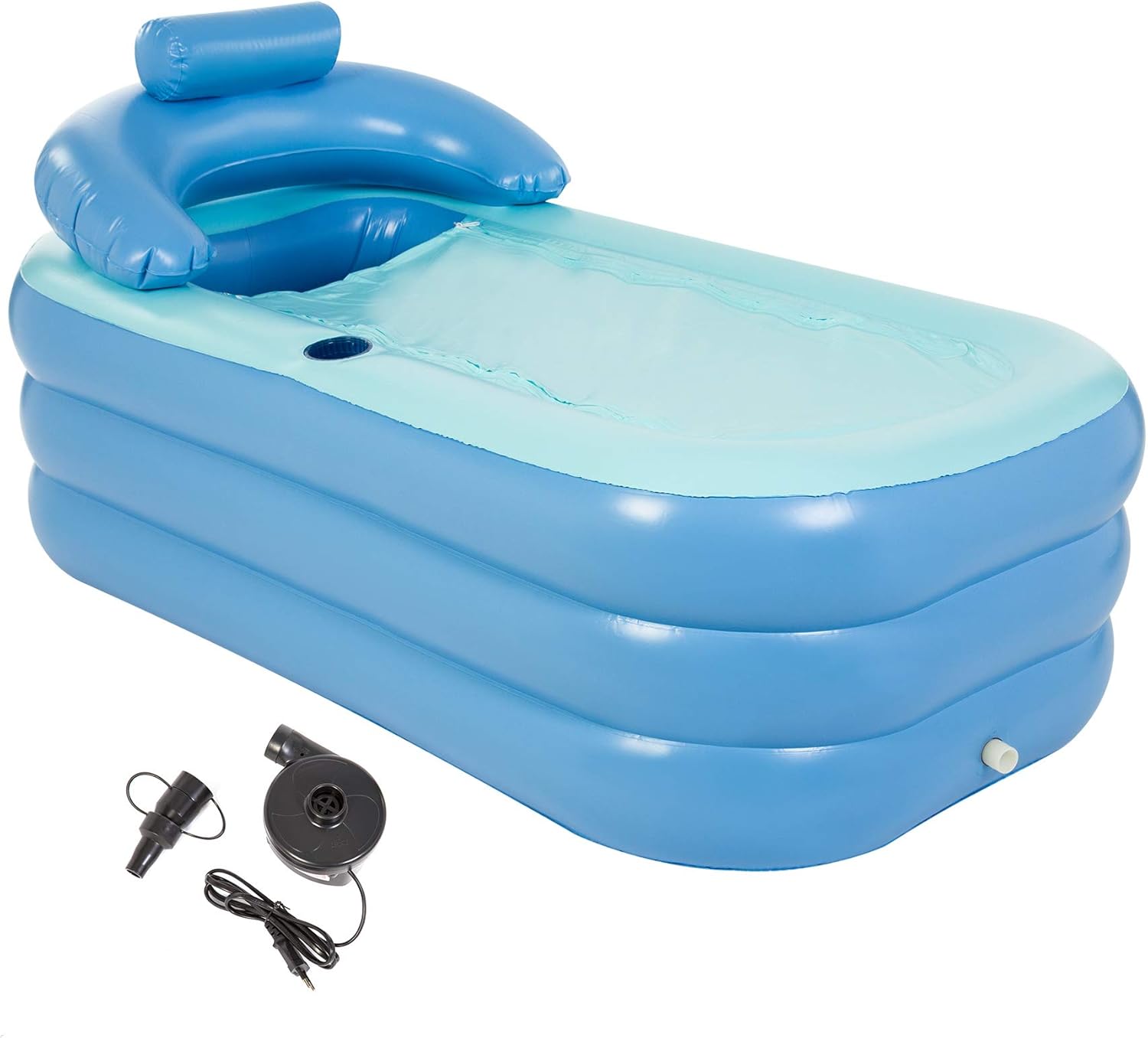HIRAM Aufblasbare Badewanne Spa-Badewanne Aufblasbare Pool mit Pumpe für Erwachsene Reise Wanne ...