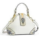 Tote Bag for Women,Leather Crossbody Bags Hand Carved Painted Leather Hobo Bags for Women