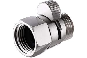 KES Shut Off Valve Brass Shower Head Valve with Handle Lever G1/2 Water Flow Control Valve Regulator Brushed Nickel, K1140B-2