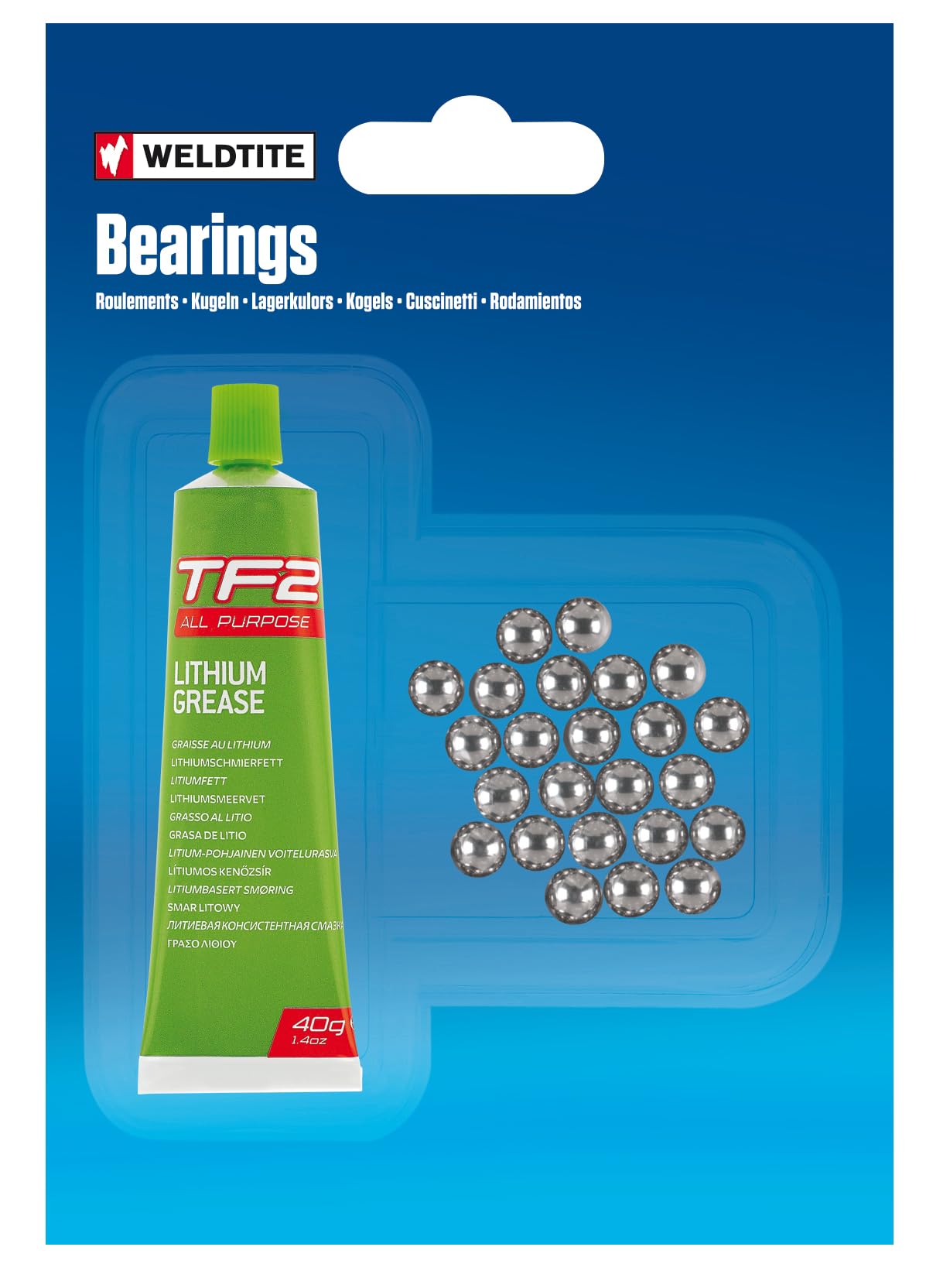 Weldtite 1/8-inch Ball Bearings and Grease (72 Balls),Green