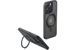 Anker Ultra Magnetic for iPhone 15 Pro Case with Sturdy 360° Ring Stand, Military-Grade Shockproof iPhone 15 Pro Kickstand Compatible with MagSafe(Black)