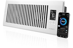 AC Infinity AIRTAP T4 White, Register Booster Fan for 4” x 12” Register Holes, Improves Heating & Cooling from AC Vents, with 10-Level Speeds and Bluetooth Integrated App Control