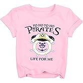 VILOVE Pirate Shirts Kids Pirates Costume Boys Girls Birthday Party T-Shirt Graphic Tees for 3-10 Years