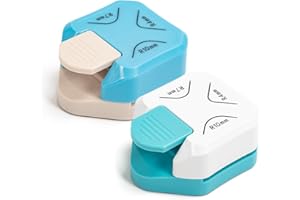 2 PCS Corner Cutter, 3 in 1 (R4mm+R7mm+R10mm) Paper Cutter, Corner Rounder Punch for Envelope Punch Board, Paper Craft, Lamin