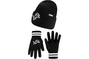 Ultra Game Adults NFL Official Super Soft Marled Winter Beanie Knit Hat With Warm Touch Screen Gloves