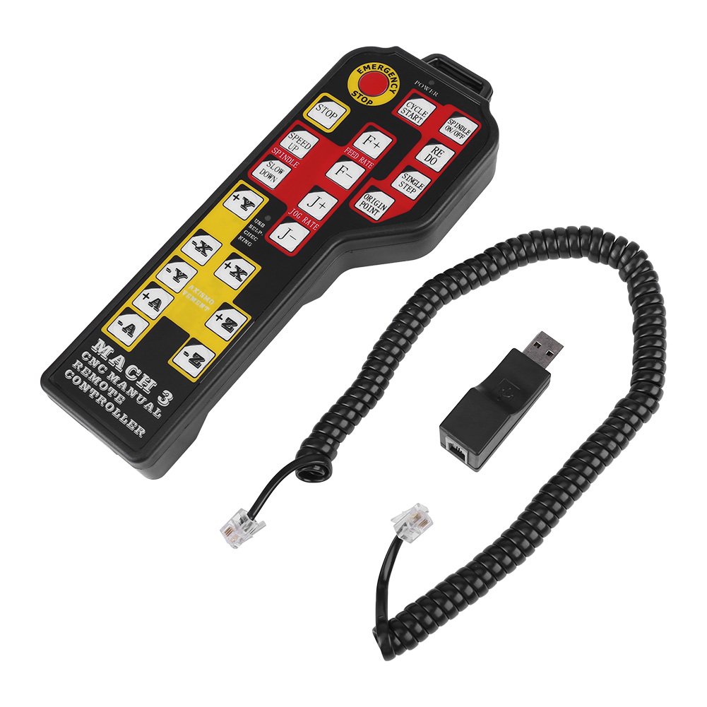 Keenso CNC Engraving Machine Manual Controller CNC Handwheel Pulse Generator USB Connector 4-axle Control for CNC Small Engraving Machinelimit switch connector cnc controller