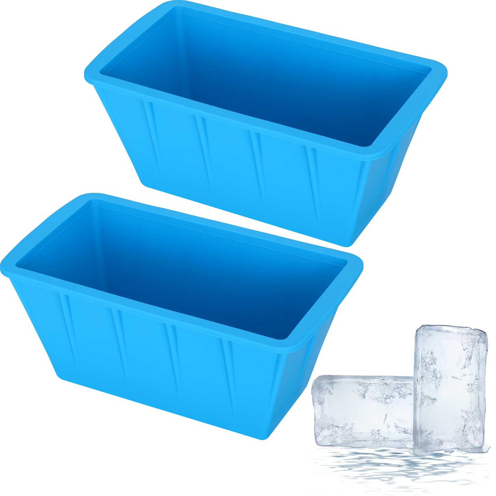Photo 1 of Werhoo Extra Large Ice Cube Molds, 2-Pack, Extra Large 8 lb Ice Cubes, Easy Release Ice Cube Tray, Silicone Ice Cube Molds for Ice Baths, Ice Bath Cooler, Ice Tray