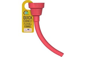 TEC Products FlexAll Quick Connect Oil Spout - Nitrile Rubber Screw-on Oil Change Funnel & Fluid Transfer - Fits Gallon, Quart, Pint Container - Ideal for Autos, Tractors & Boats (7.35 x 1.75 Inches)