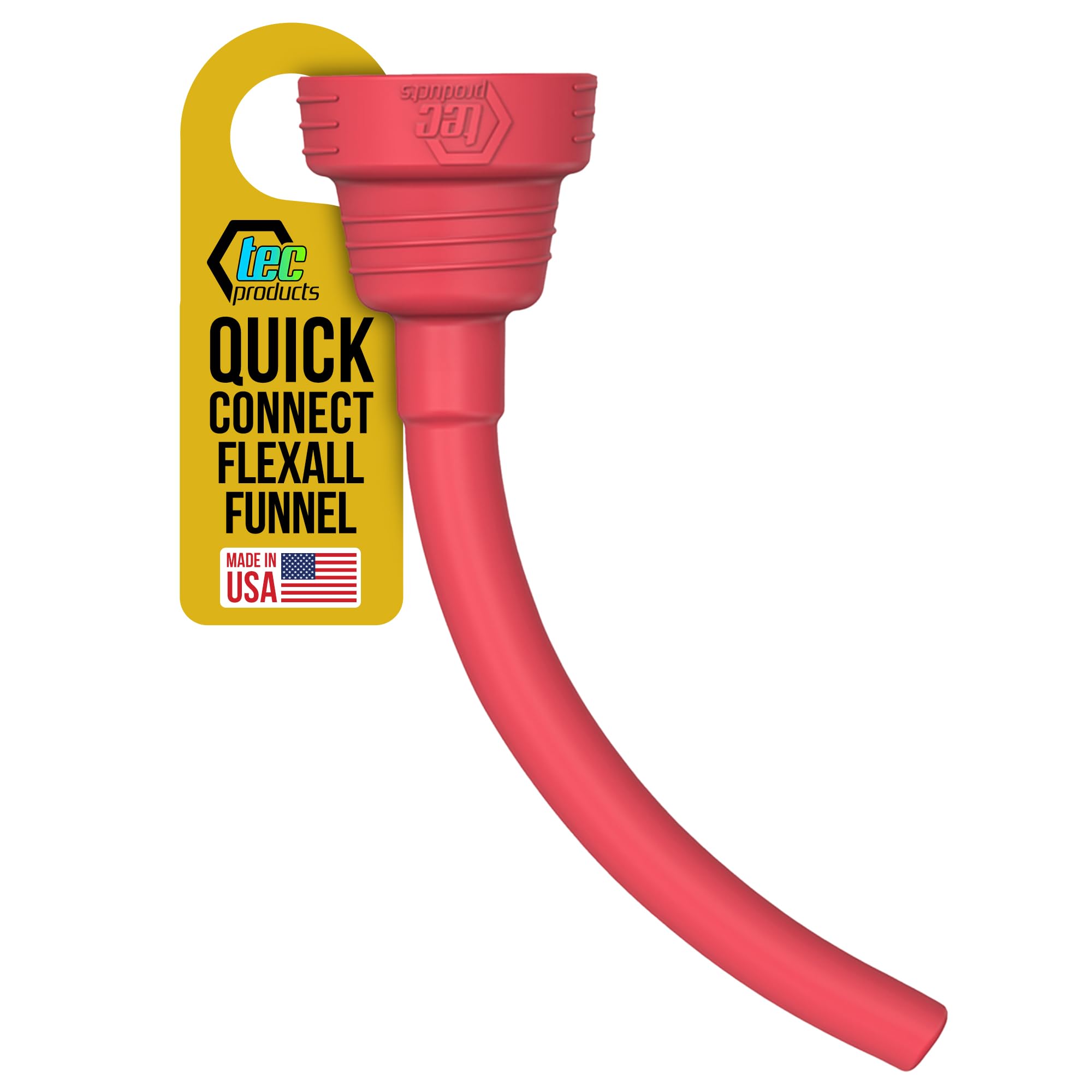 Photo 1 of TEC Products FlexAll Quick Connect Oil Spout - Nitrile Rubber Screw-on Oil Change Funnel & Fluid Transfer - Fits Gallon, Quart, Pint Container - Ideal for Autos, Tractors & Boats (7.35 x 1.75 Inches)