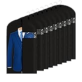 Garment Bags Suit Bags 24 x 43 Inch, 9 Packs Garment Covers for Hanging Clothes on Closet or Travel, PEVA (70GSM) Suit Covers for Storage Suits, T-shirts and Jackets