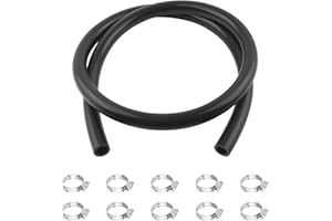 VKQTS 5Ft 5/8 Car Heater Hose with 10PCS Clamps,ID 16mm & OD 24mm Coolant Hoses to Transport Air/Water,Straight Car Accessories 5/8 Silicone Heater Hose Working Pressure 250 PSI