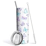 Mofvugz Butterfly Tumbler with Lid and