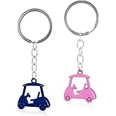 Mikovivi 2pcs Golf Cart Keychains, Key Ring for Women Men Golf Car Key Holder Ideal Souvenir for Golfer Players and Fans