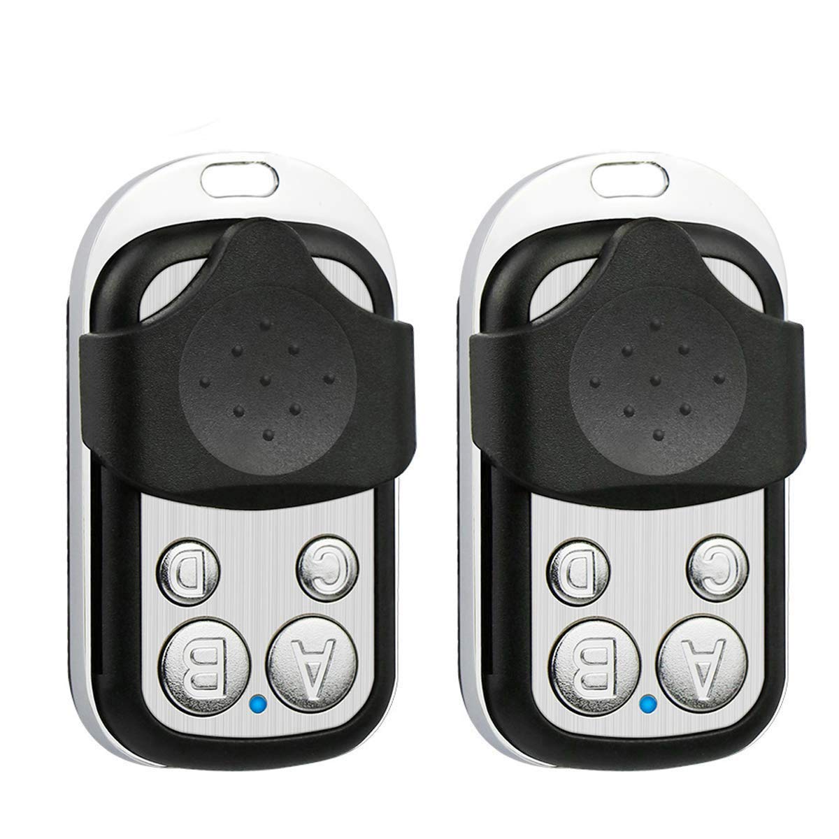 2 Pack 433.92MHz Copy Remote Controller Metal Clone Remotes Auto Copy Duplicator for Garage Door Remote Fixed Code Learnning Code