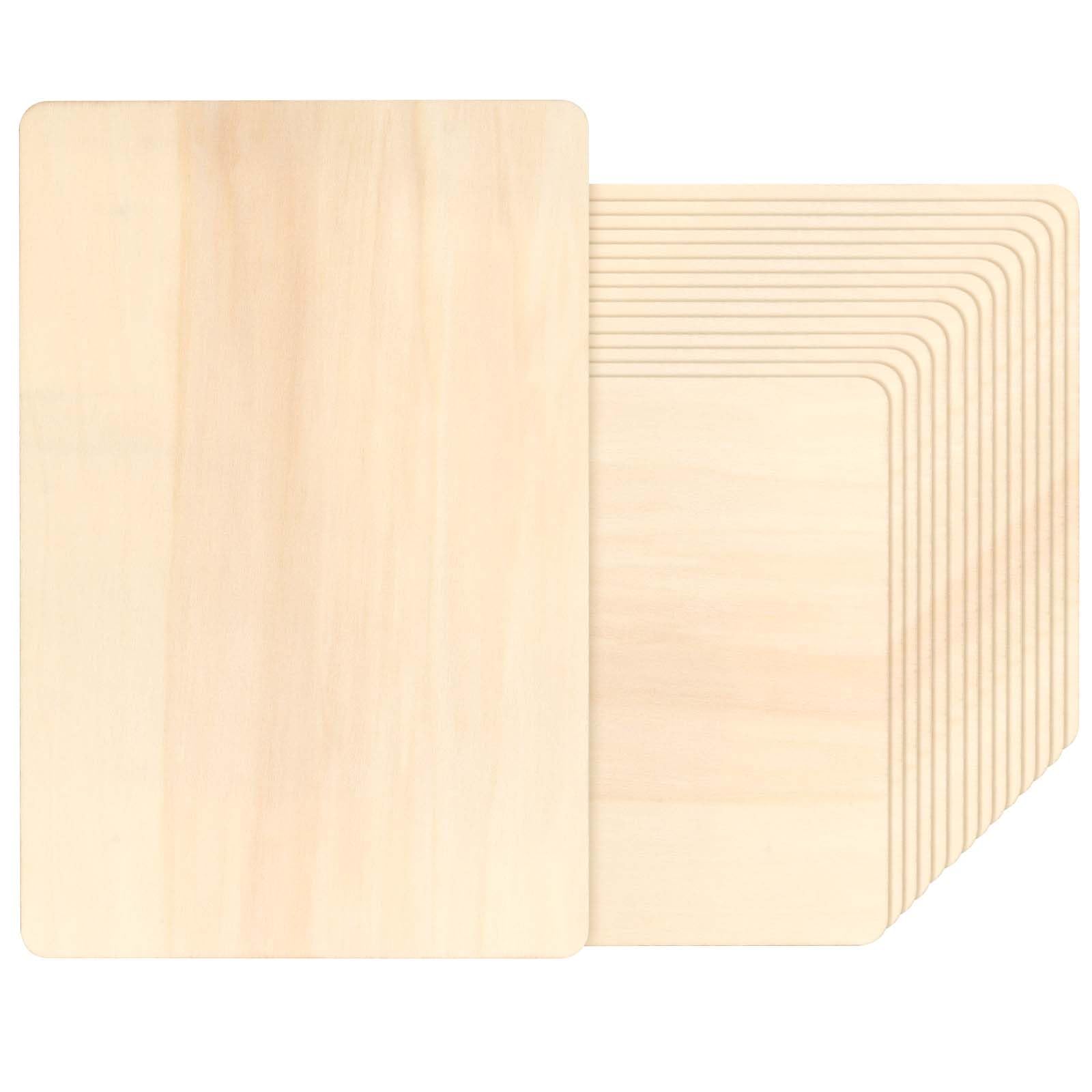 PINGEUI 15 PCS 300 x 200 x 1.6mm Basswood Sheets, A4 Thin Plywood Sheets Unfinished Wood Sheets for Home Decoration, Christmas and DIY Craft