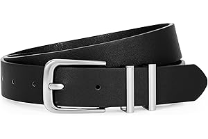 VONMELLI Women's Soft Faux Leather Belt for Jeans Pants Dress Fashion Ladies Waist Belt with Gold/Silvery Buckle