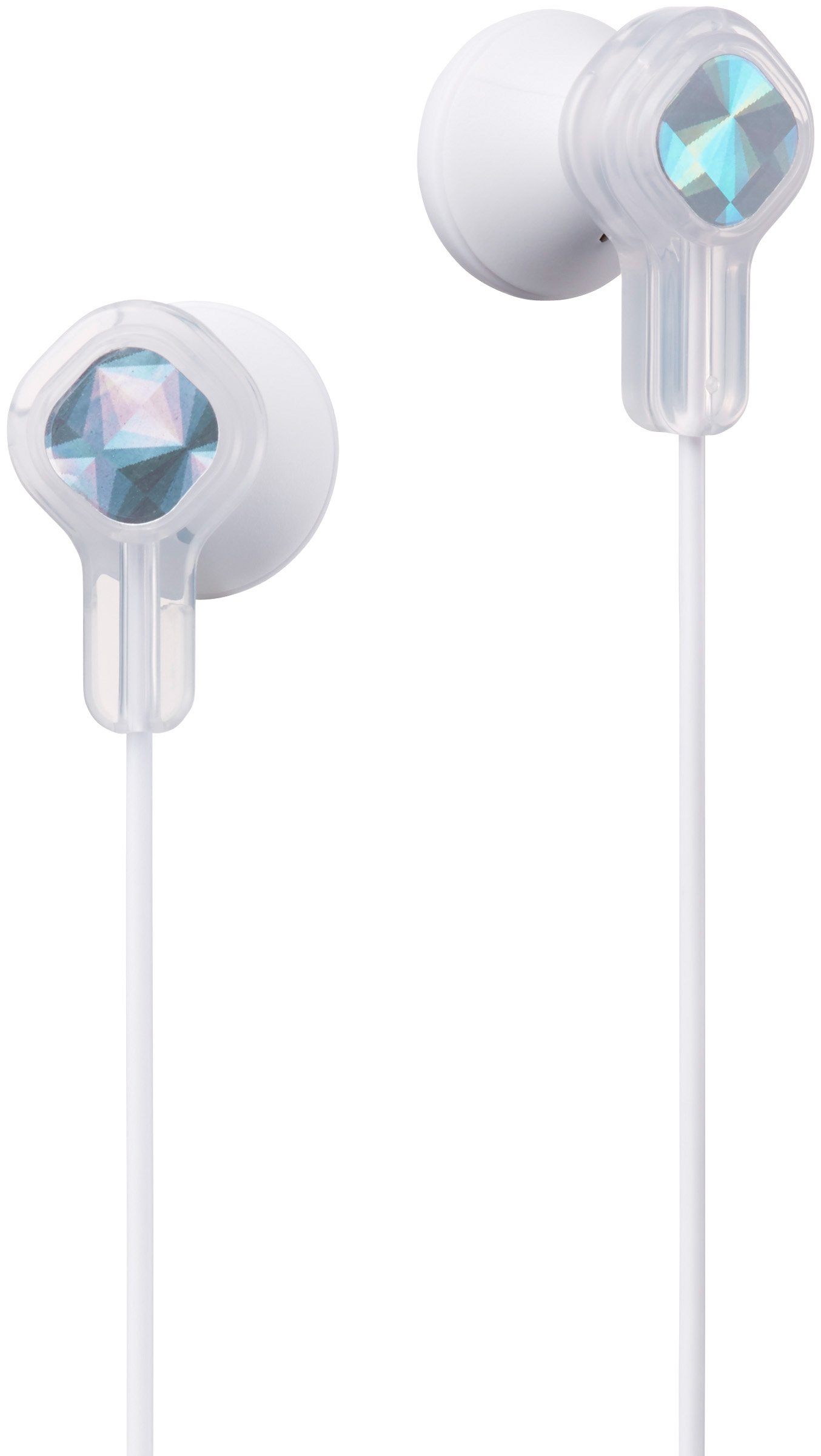 JVC HA-KD1 Kids In-Ear Headphones with Built-In Volume Limiter and Hologram in White