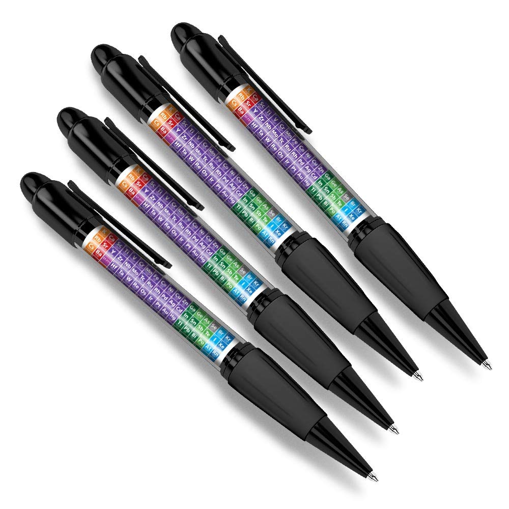 4 x Matching Ballpoint Pens - Periodic Table Science Elements Uni #8168
