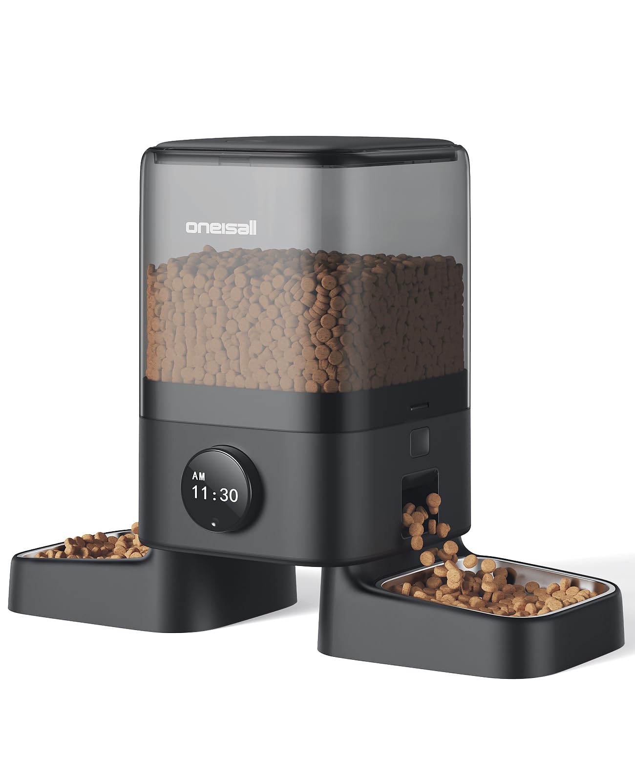 Photo 1 of oneisall Automatic Cat Feeders 2 Cats, 20 Cups/5L Cat Auto Feeder, Automatic Cats Food Dispenser for Small Pets Indoor, Timed Pet Feeder for Dry Food