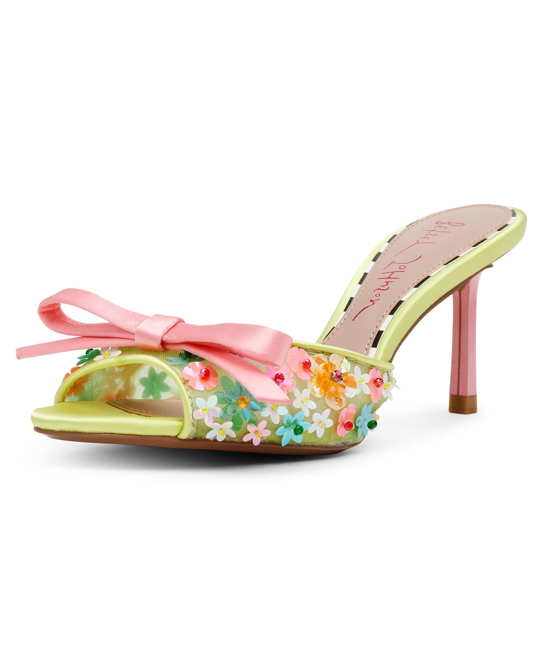 Photo 1 of **SEE CLERK NOTES** Betsey Johnson Women's Naddia Heeled Sandal, Lime Multi, 8.5