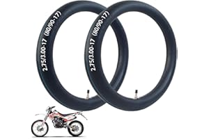 HROMRA 2.75/3.00-17 Heavy Replacement Inner Tube, 80/90-17 Replacement Tire, 17 Inch Inner Tube, for Dirt Bike Motorcycle Replacement Mini Pit Bikes, Off-Road Motorcycles and More (2 Pack)