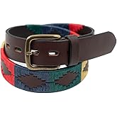 GauchoLife Embroidered Leather Polo Belt – Hand-Stitched Gaucho Style Golf Belt for Men