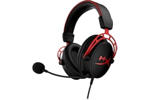 HyperX Cloud Alpha - Gaming Headset, Dual Chamber Drivers, Legendary Comfort, Aluminum Frame, Detachable Microphone, Works on