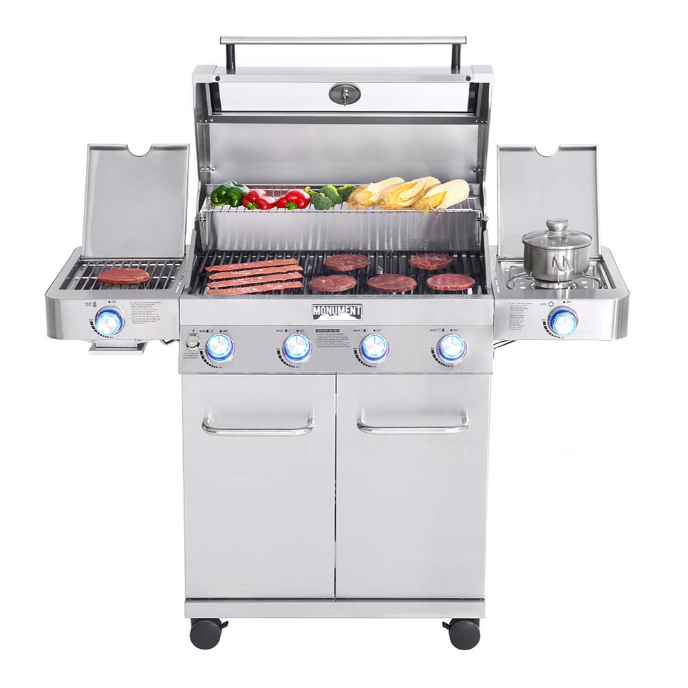 Monument Grills 35633 Stainless Steel 4Burner Stainless Propane Gas
