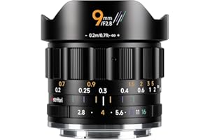 AstrHori 9mm F2.8 APS-C Ultra Wide Angle Lens Compatible with Olympus and Panasonic Micro Four Thirds MFT M4/3 Cameras
