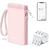 Nelko Label Maker Machine with Tape, P21 Bluetooth Label Printer with 3 Tapes, Wireless Mini Label Makers with Multiple Templ