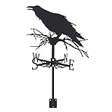 SUPERDANT Crow Weather Vane Black Metal Wind Vanes