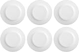Amazon Basics 6-Piece White Dinner Plate Set 10.5 inches Porcelain BPA-free view 3