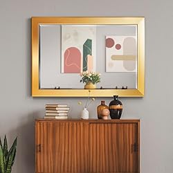 Renditions Gallery Rectangular Shiny Gold Wood