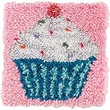 Wonderart Cupcake Latch Hook Kit, 12" X 12" - New