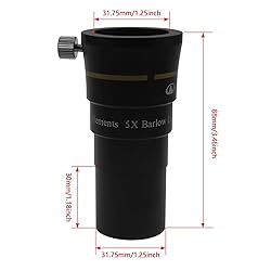 Alstar 1.25" 4-Elements 5X Barlow Lens Fully