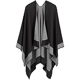 OWIF Women's Shawl Wraps Open Front Poncho Cape Oversized Sweaters Casual Cardigan Shawls for Fall Winter