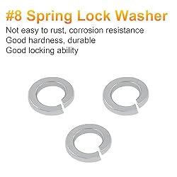 BokWin 100 Pcs Spring Lock Washer #8 Stainless