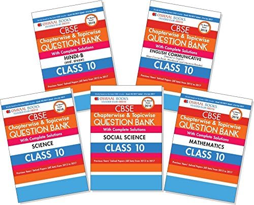 Oswaal CBSE Chapterwise and Topicwise Question Bank with Complete Solutions for Class 10 Hindi B, English Communicative, Science, Social Science & Maths for Class 10 (Set 10QA)