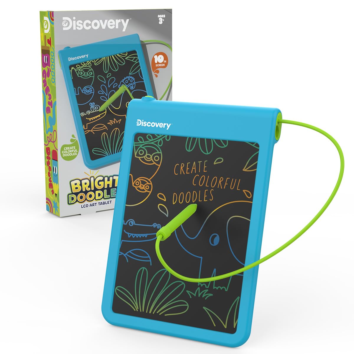 Photo 1 of Discovery™ Bright Doodles LCD Art Tablet - Mess-Free Colorful Drawing Pad & Tethered Stylus| Widescreen Display| LCD Writing Tablet for Kids| Arts & Crafts Toy| Toddler Learning Toy| Doodle Board Gift