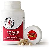 Dairyland Korean Red Panax Ginseng Capsules - 2000 mg Concentrated Potent Ground Ginseng Root Extract - No Fillers, Binders or Other Additives. (75 ct)