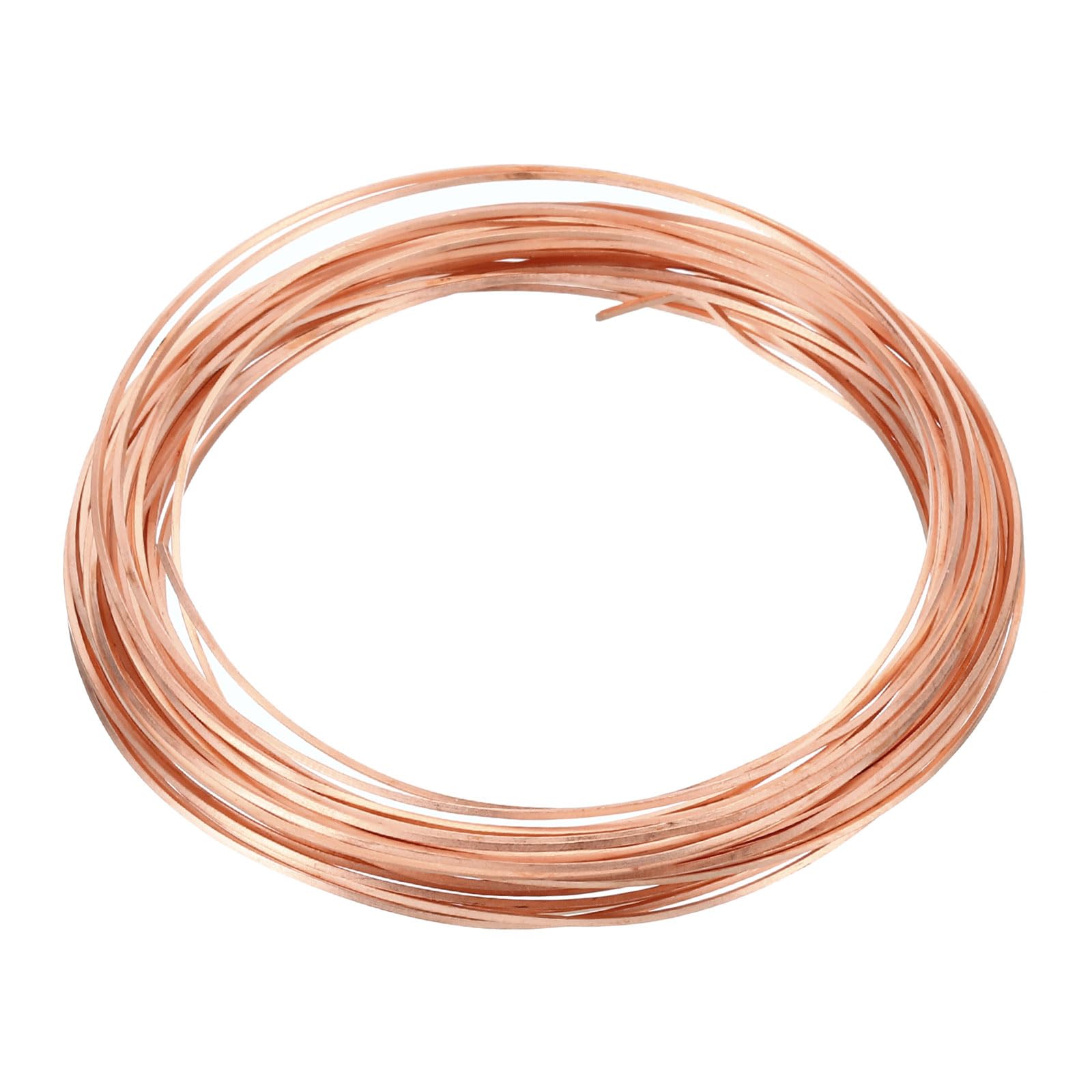 PATIKIL 99.9% Soft Copper Wire, 1Pcs 23Gauge/0.6 * 0.6mm Diameter 6m/19.68ft Half Round Spool Pure Copper Craft Wire for Jewelry Making Beading Garden Plants